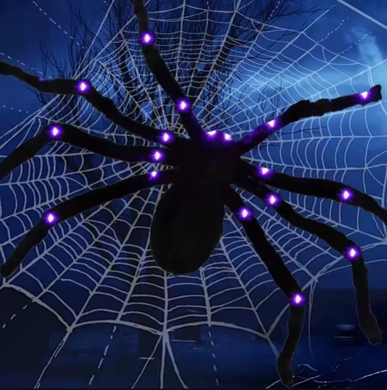 8 Modes Halloween Spider Web Lights