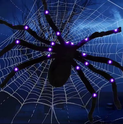 8 Modes Halloween Spider Web Lights